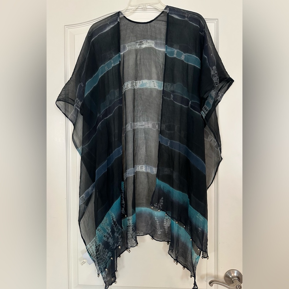 Soft Surrounding Blue Ruana